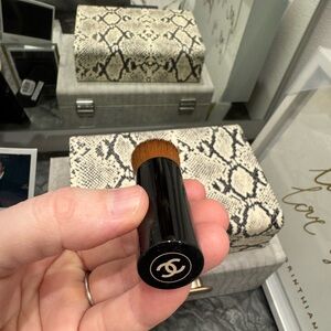 CHANEL Black  Brush with Brown Bristles BRAND NEW NEVER USED.
